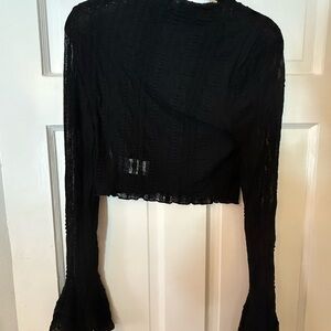 Elegant Black Lace Top